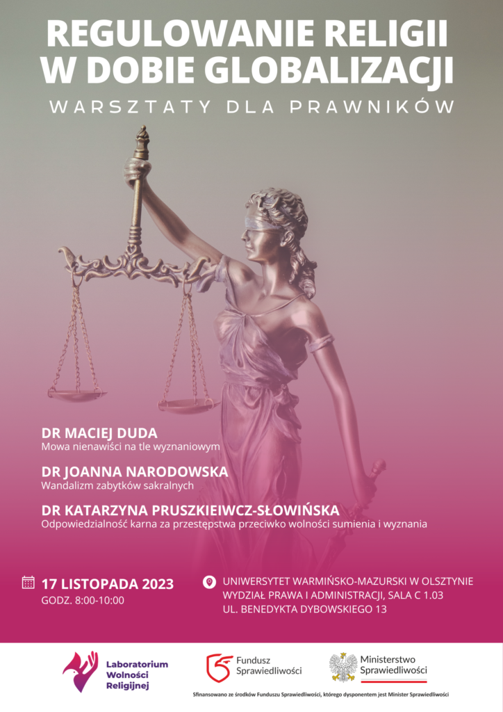 Warsztaty dla prawników - plakat